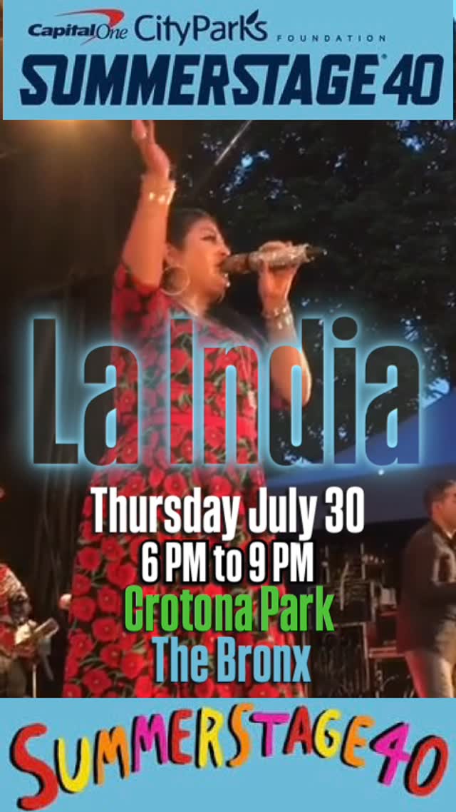 Flyer for SummerStage 40: La India
